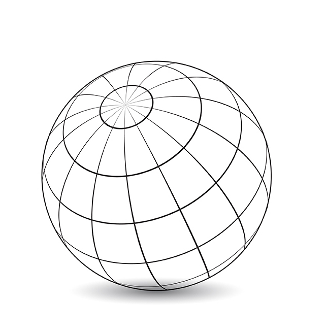 Imagem de representação do globo terrestre